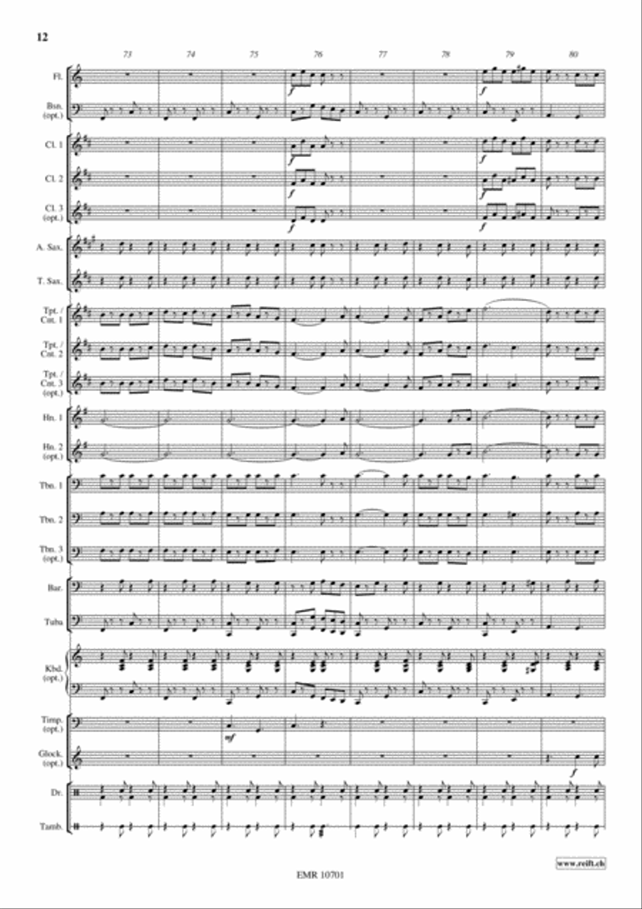 Glory, Glory, Alleluja Concert Band scores gallery preview page 13