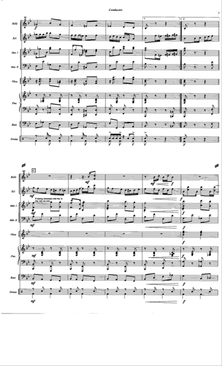 Pine Apple Rag Percussion Ensemble scores gallery preview page 6