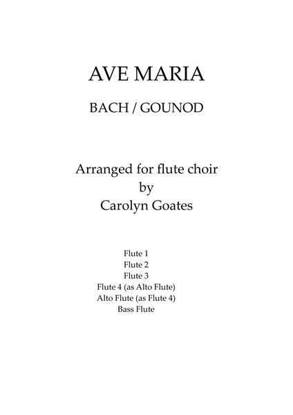 Ave Maria (Bach Gounod) for flute choir image number null
