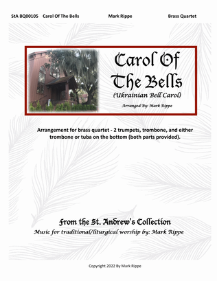 Book cover for Carol Of The Bells (Ukrainian Bell Carol) StA BQ00105