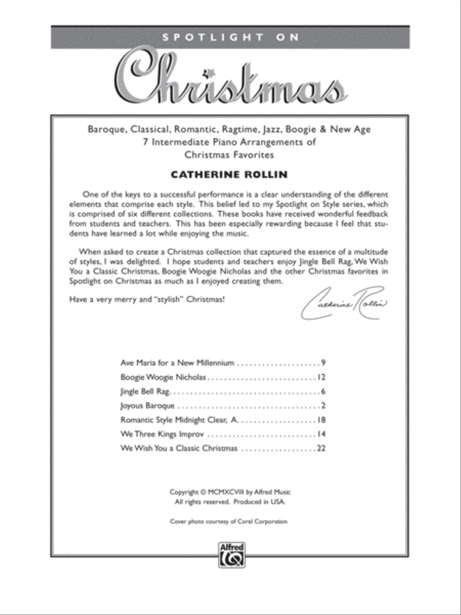 Spotlight on Christmas Piano Solo scores gallery preview page 2