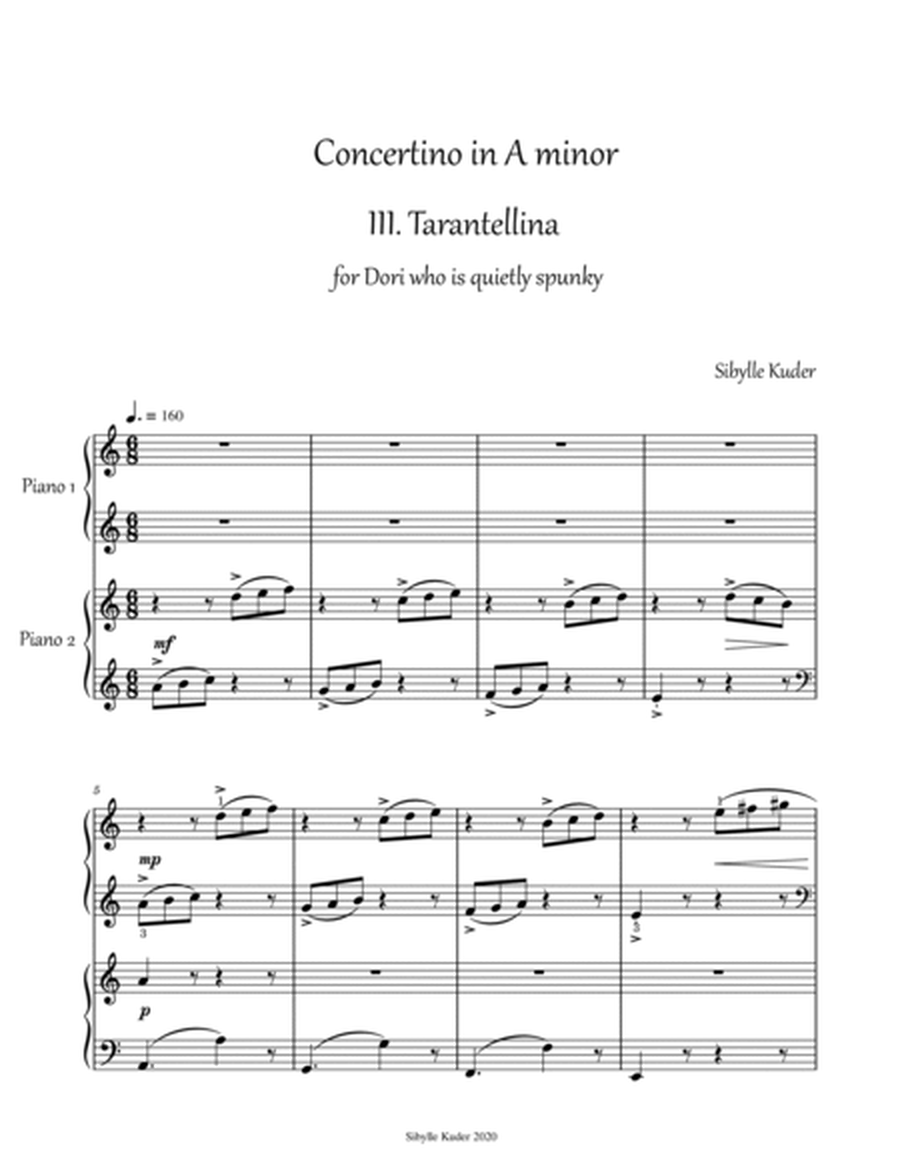 Concertino in A minor III. Tarantellina image number null