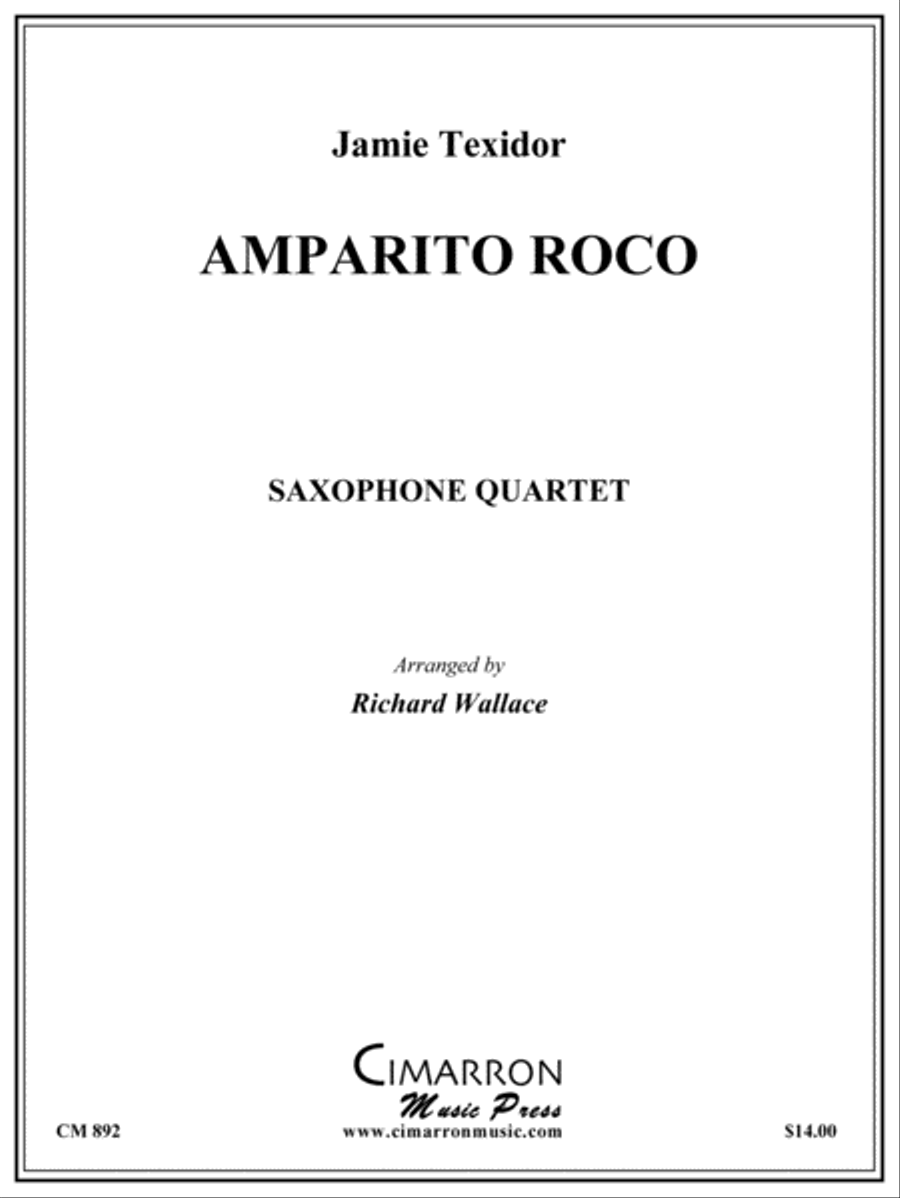 Amparito Roco Saxophone Quartet scores gallery preview page 1