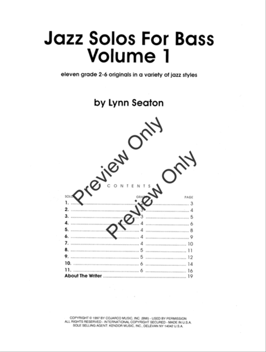 Jazz Solos For Bass, Volume 1 Double Bass scores gallery preview page 2