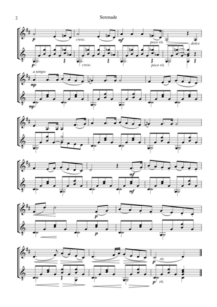 Serenade (abridged) for clarinet in Bb and guitar image number null