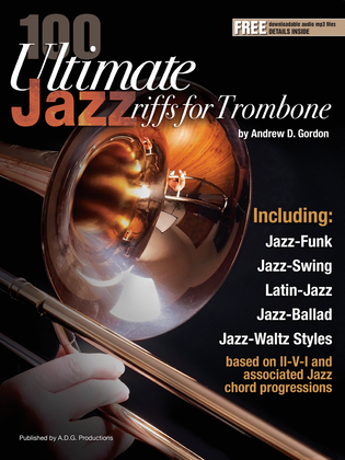 Book cover for 100 Ultimate Jazz Riffs for Trombone