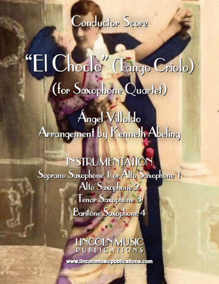Book cover for El Choclo (Tango) (for Saxophone Quartet SATB or AATB)