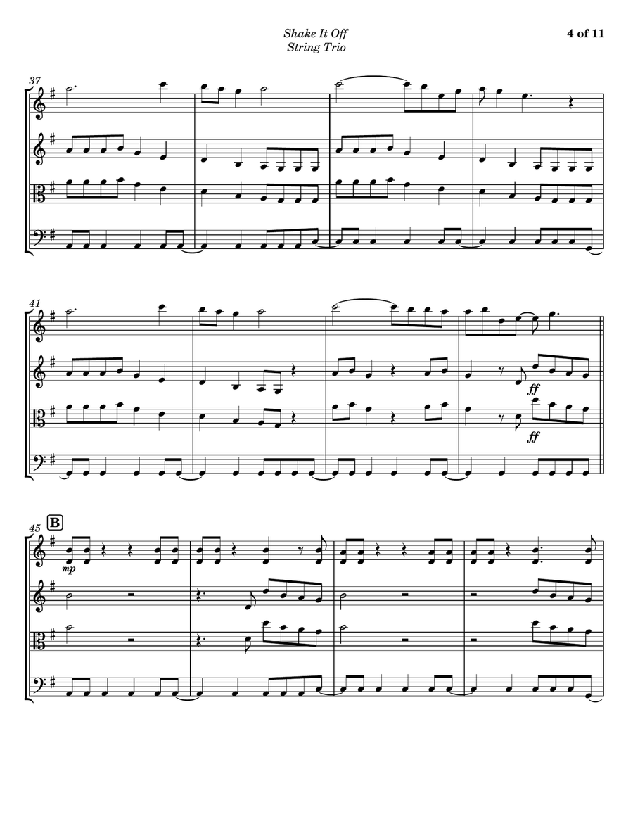 Shake It Off String Trio scores gallery preview page 4