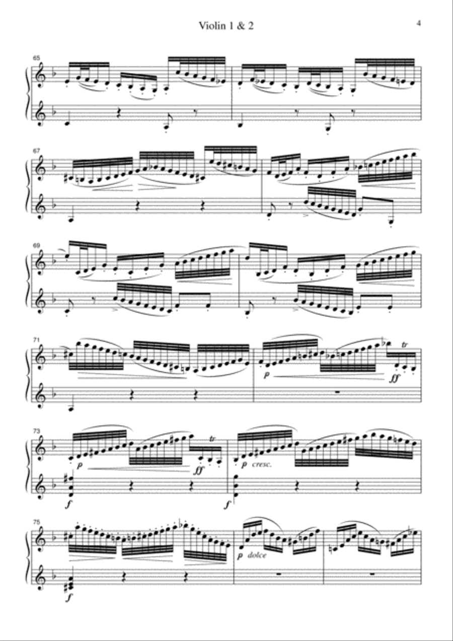Bach Chaconne, for 2 Violins, VN204 Violin Solo scores gallery preview page 4