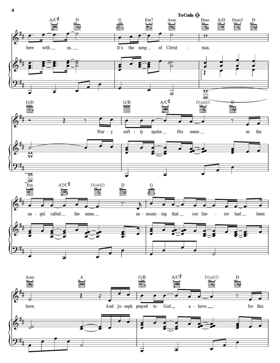 The Song Of Christmas Acoustic Guitar scores gallery preview page 4