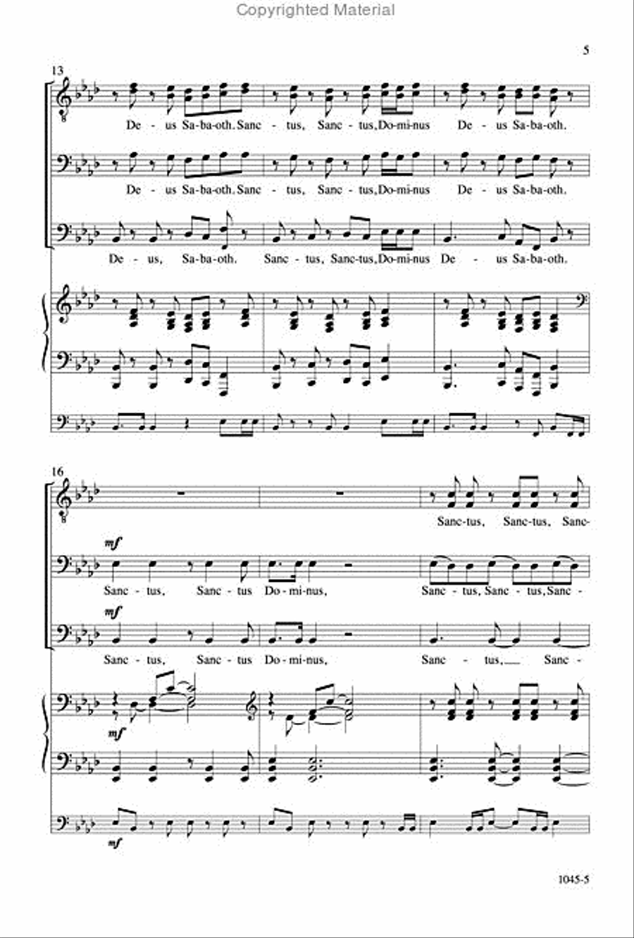 Sanctus - TTBB Octavo TTBB scores gallery preview page 4