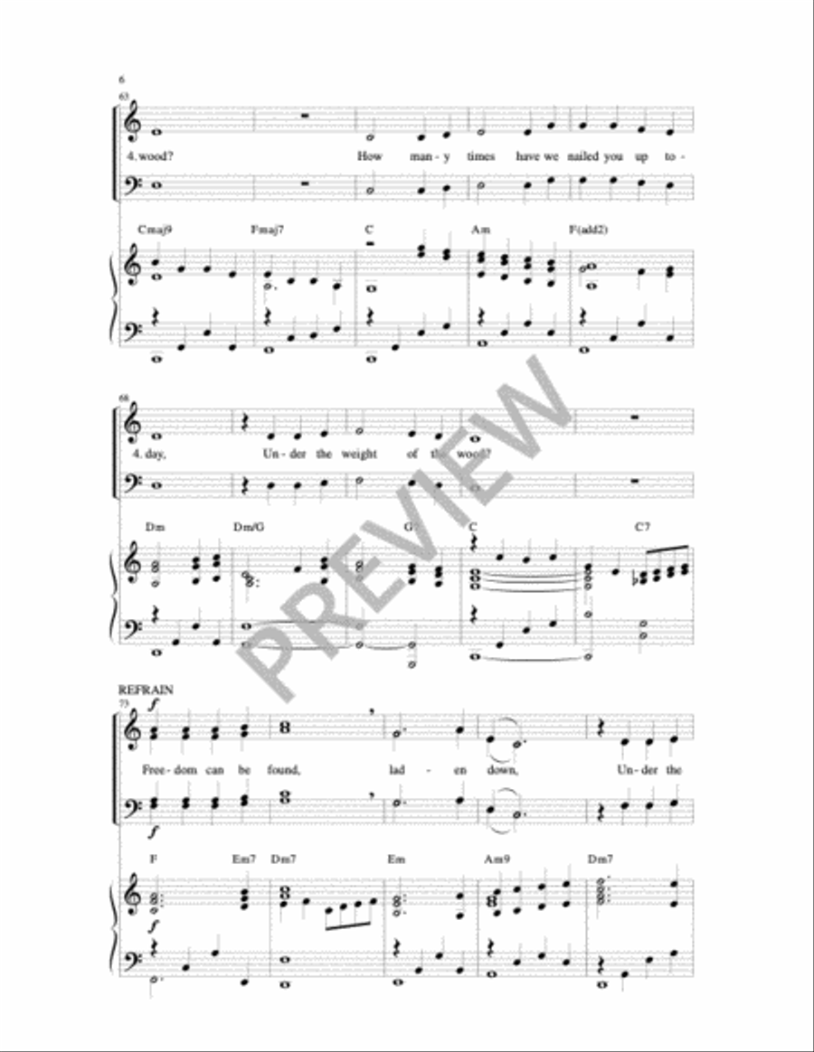 Lord Let Me Walk 4-Part scores gallery preview page 9