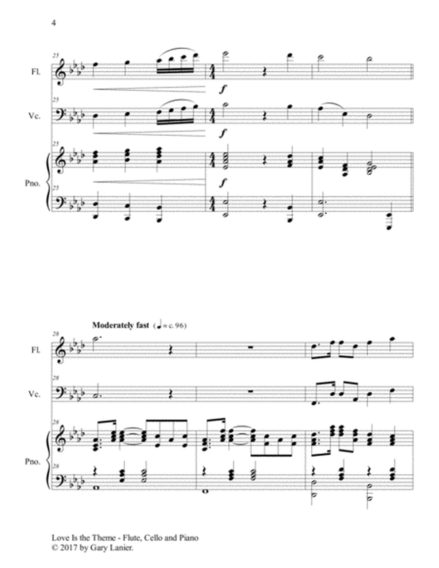 LOVE IS THE THEME (Trio – Flute, Cello & Piano with Score/Part) image number null