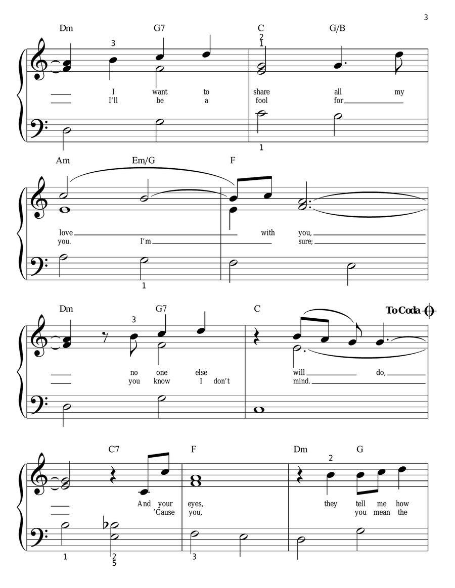 Endless Love Endless Love Easy Piano scores gallery preview page 3