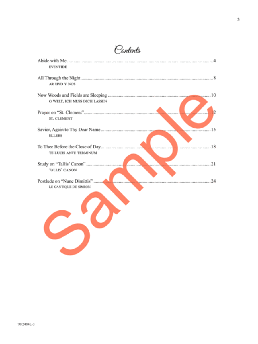 Fast Falls the Eventide Organ Solo scores gallery preview page 4