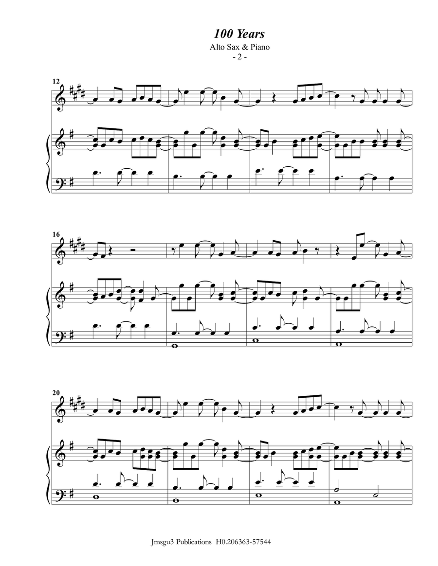 100 Years Alto Saxophone scores gallery preview page 2