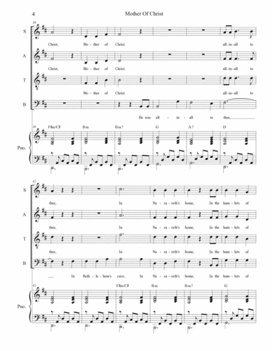Mother Of Christ (SATB) image number null