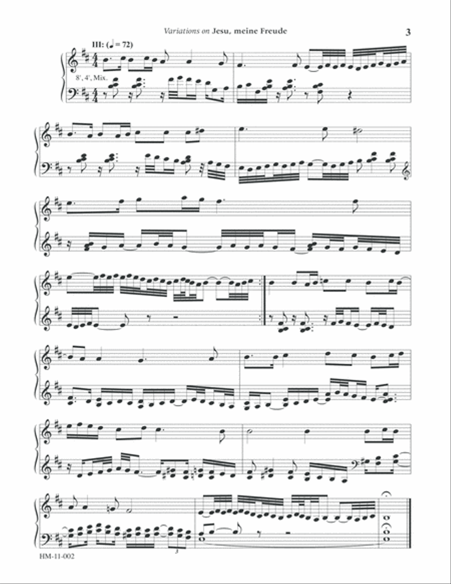 Variations on 'Jesu, meine Freude' Organ Solo scores gallery preview page 4