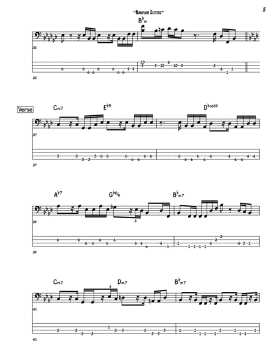 Babylon Sisters Babylon Sisters Bass Guitar scores gallery preview page 5
