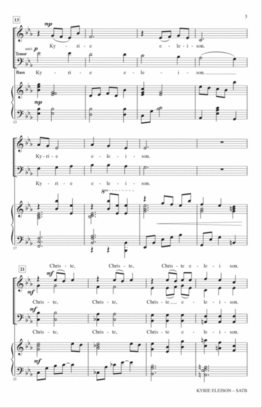 Kyrie Eleison (A Lenten Prayer) 4-Part scores gallery preview page 2