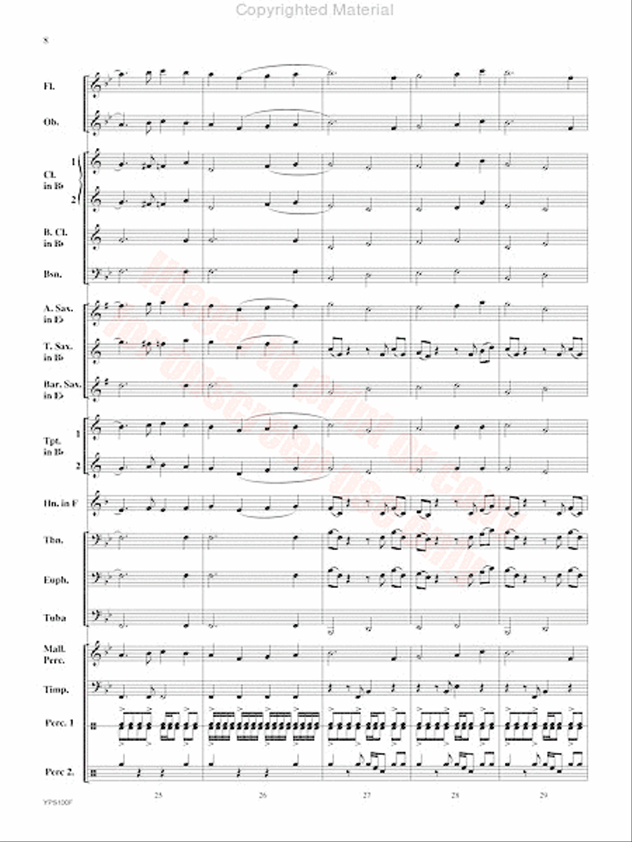 Tap Out Concert Band scores gallery preview page 9