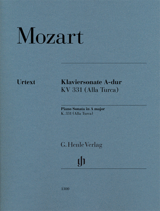 Book cover for Piano Sonata in A Major K331 (300i) (with Alla Turca)