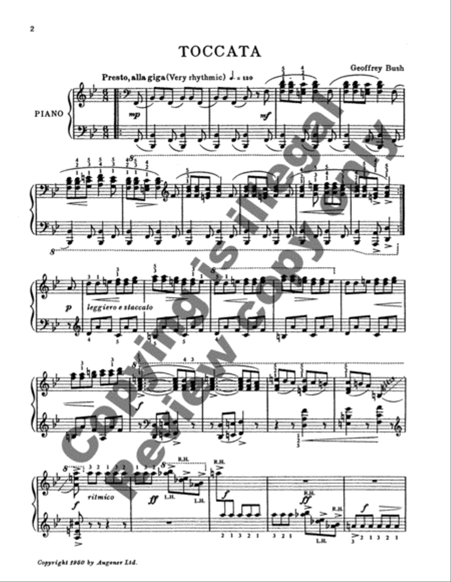 Toccata Piano Solo scores gallery preview page 3