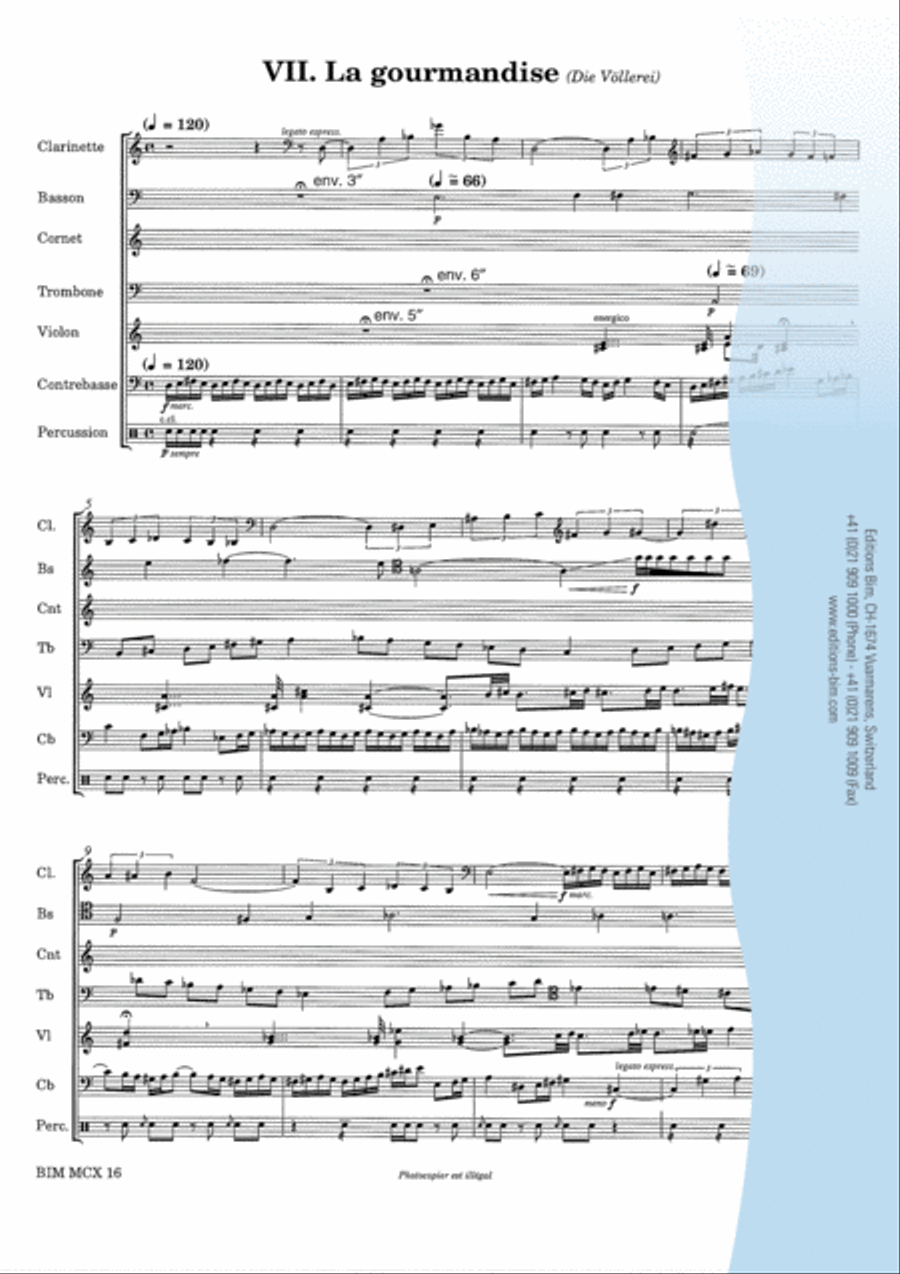 7 Péchés capitaux Bassoon scores gallery preview page 11