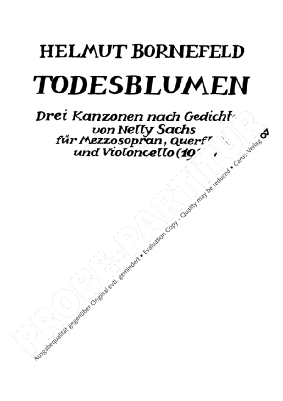 Todesblumen Flute scores gallery preview page 3