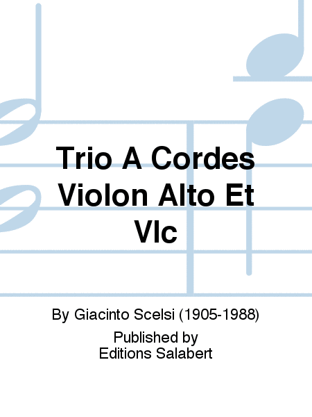 Trio A Cordes Violon Alto Et Vlc