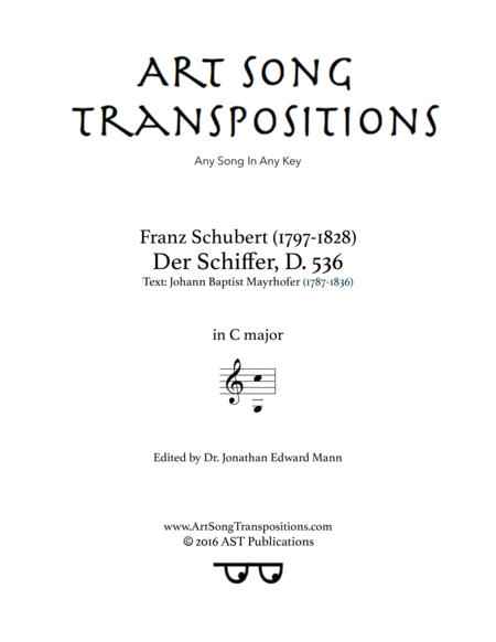 SCHUBERT: Der Schiffer, D. 536 (transposed to C major)