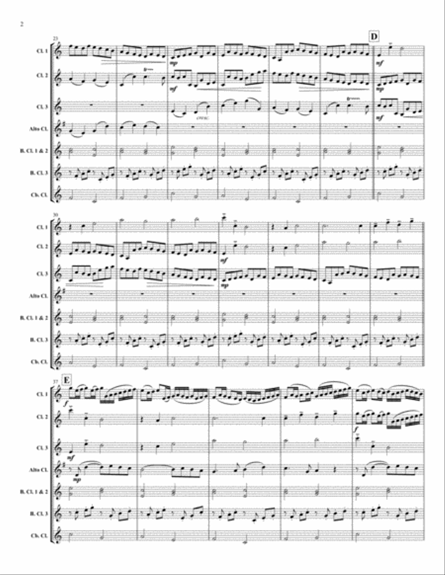 Canon Clarinet Choir scores gallery preview page 3