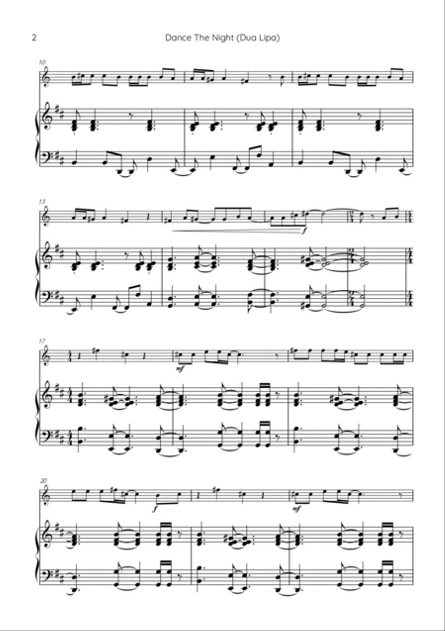 Dance The Night Horn scores gallery preview page 2