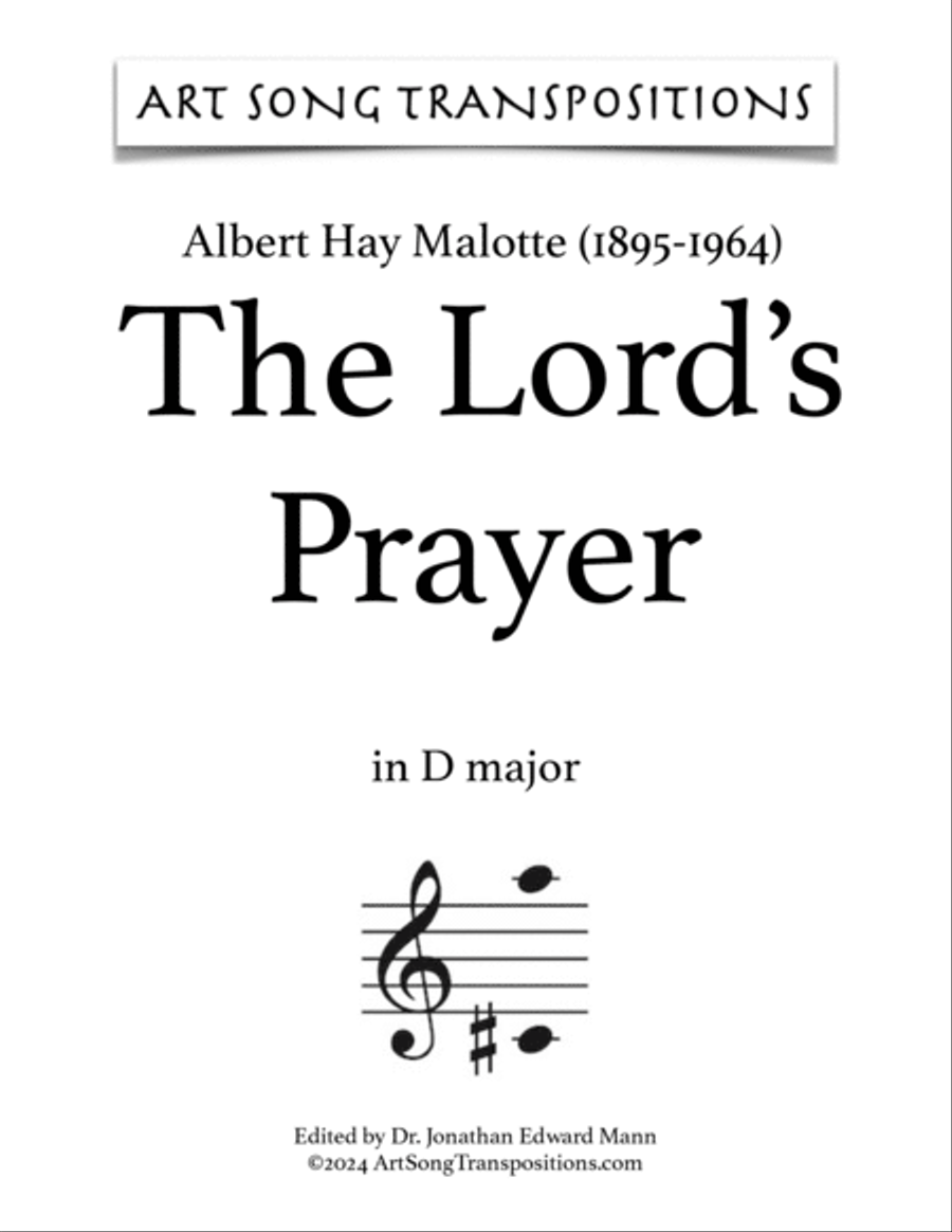 The Lord's Prayer Voice scores gallery preview page 6