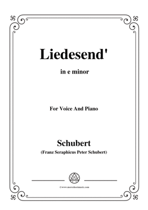 Schubert-Liedesend’,in e minor,for Voice and Piano