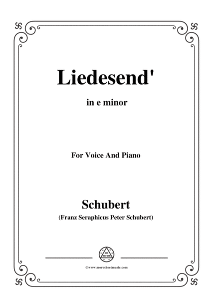 Schubert-Liedesend’,in e minor,for Voice and Piano image number null