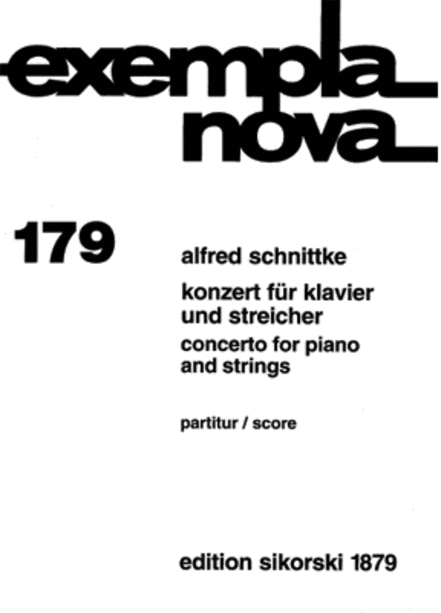 Concerto for Piano and Strings (1979)