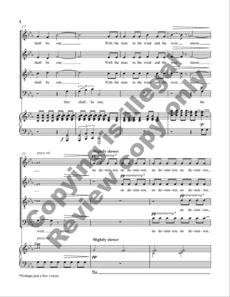And Death Shall Have No Dominion 4-Part scores gallery preview page 4