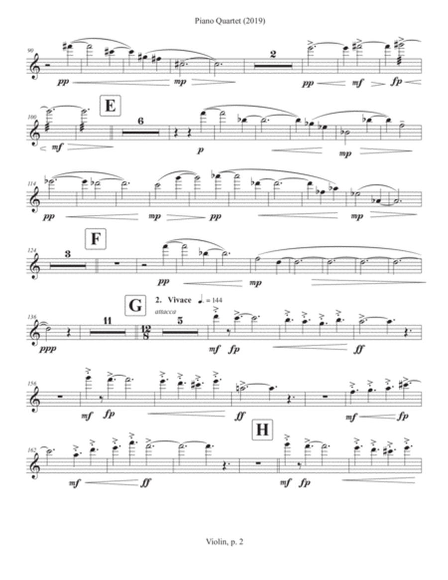 Piano Quartet (2019) violin part