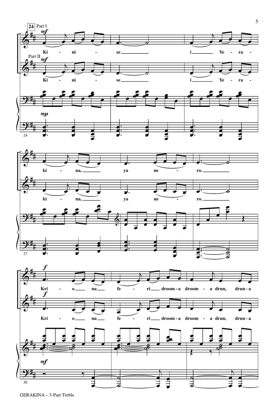 Gerakina Gerakina 3-Part scores gallery preview page 3