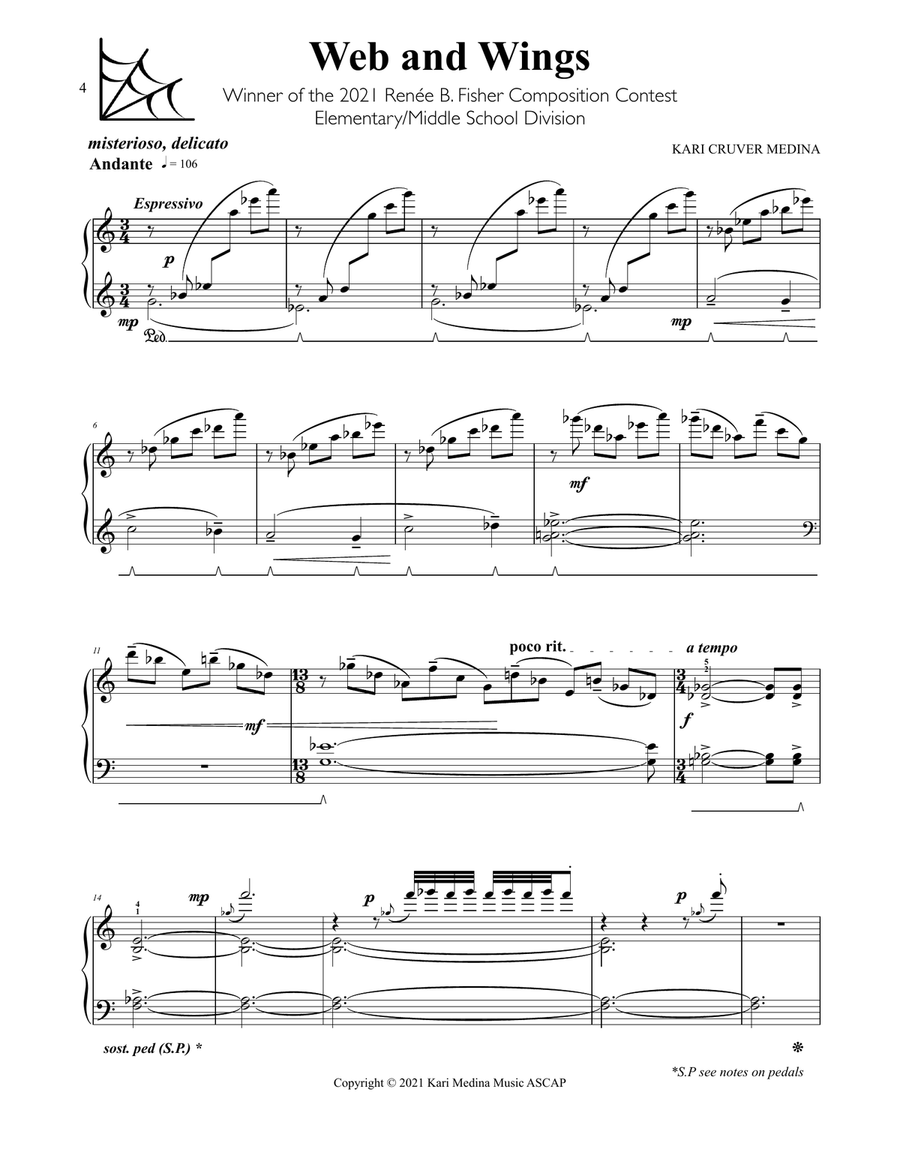 Web and Wings Piano Solo scores gallery preview page 4