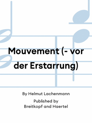 Book cover for Mouvement (- vor der Erstarrung)