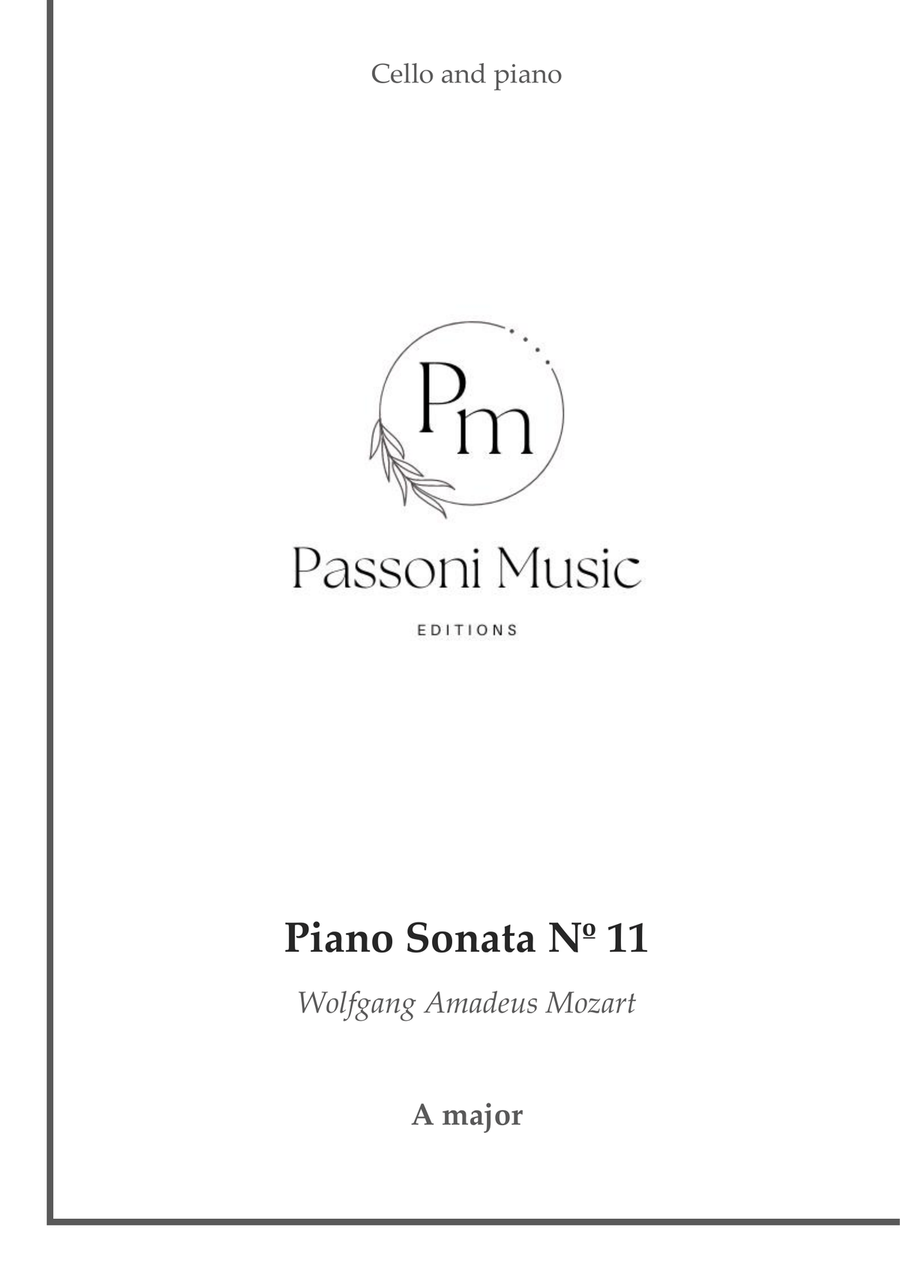 Piano Sonata No. 11 (cello and piano)