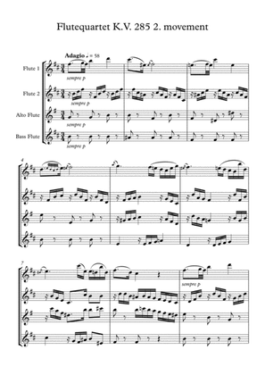 : Flutequarte K.V. 285, 2. movement Adagio