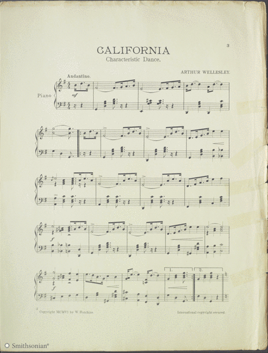 California (Characteristic Dance for Piano) Piano Solo scores gallery preview page 3