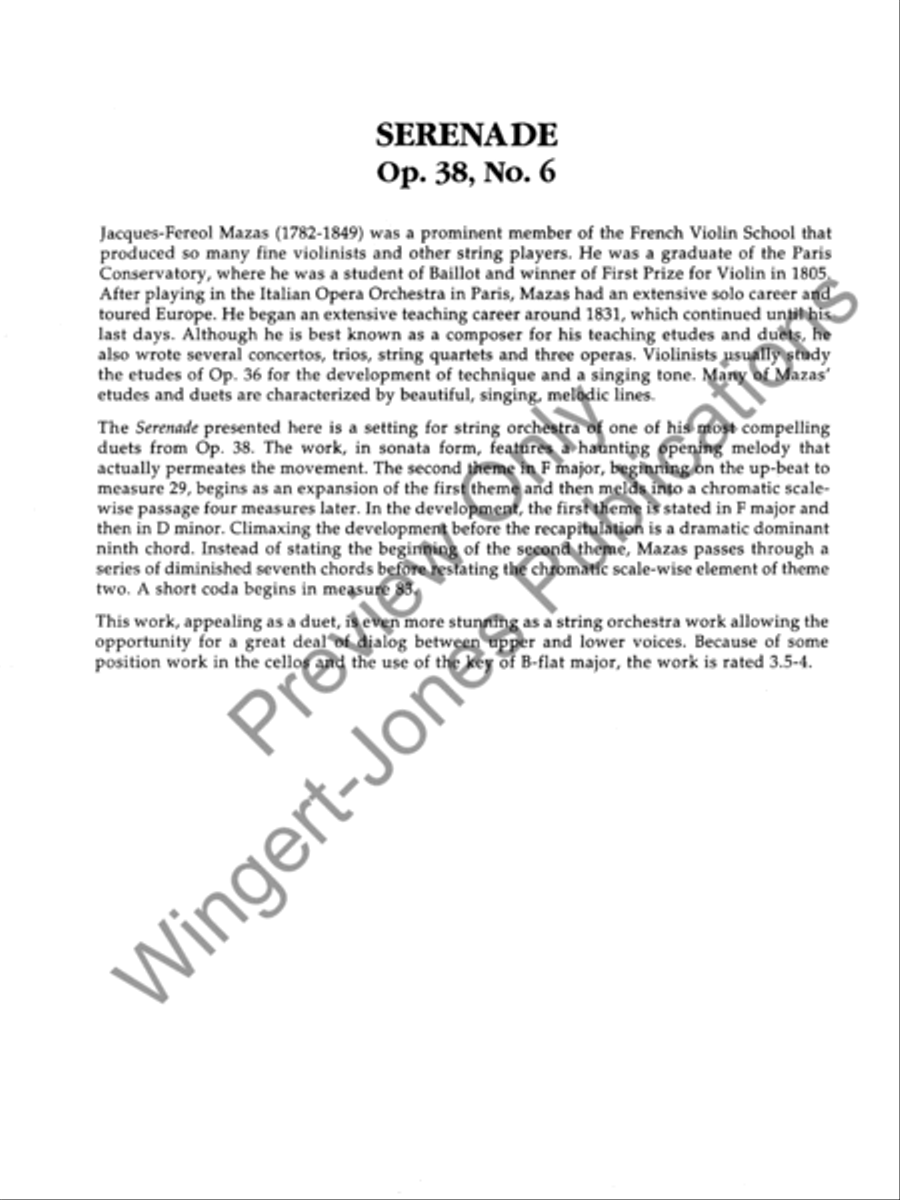 Serenade Op. 38, No. 6 Serenade Op. 38, No. 6 String Orchestra scores gallery preview page 3