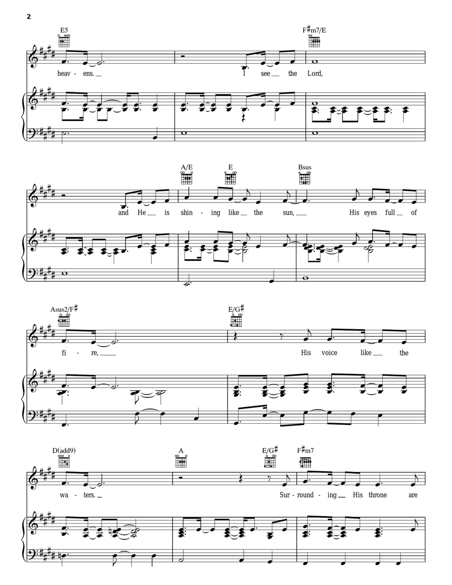 I See The Lord Piano, Vocal, Guitar scores gallery preview page 2