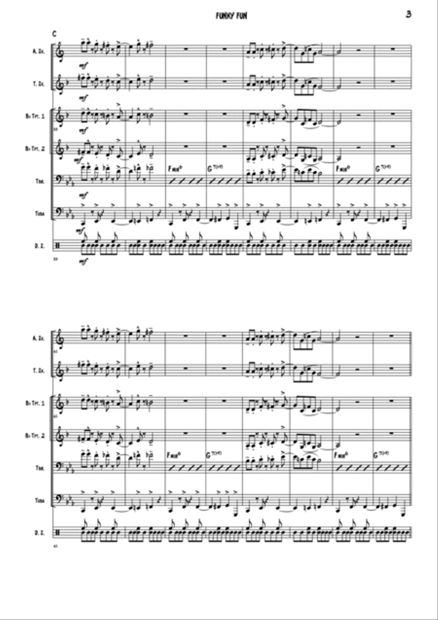Funky Fun Small Ensemble scores gallery preview page 3