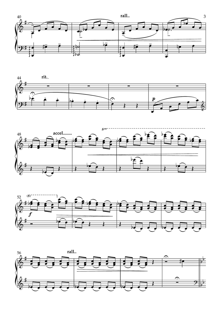 Liebestraum- F Liszt Piano Solo- Simplified Version- Advanced intermediate Piano Solo scores gallery preview page 4