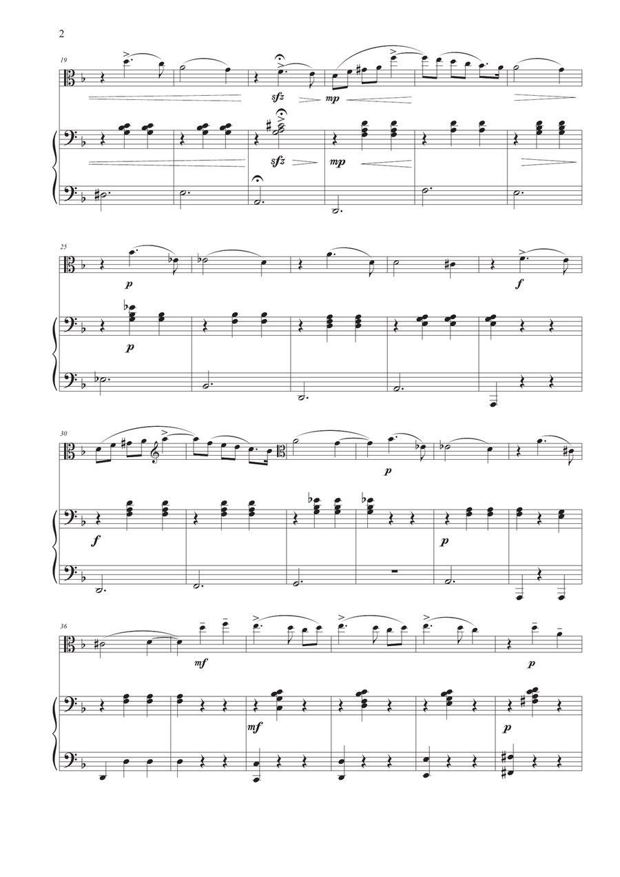 Valse Sentimentale for Viola and Piano Valse Sentimentale for Viola and Piano Piano scores gallery preview page 2
